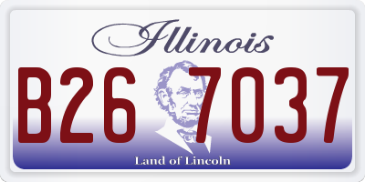 IL license plate B267037