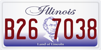 IL license plate B267038