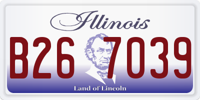 IL license plate B267039