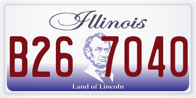IL license plate B267040