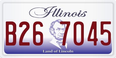 IL license plate B267045