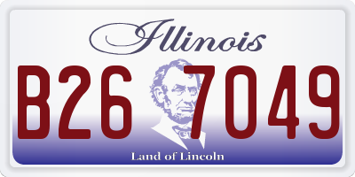 IL license plate B267049