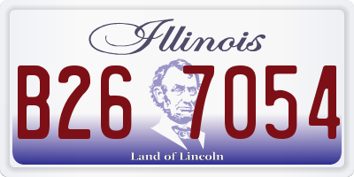 IL license plate B267054