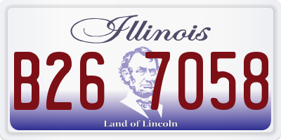 IL license plate B267058