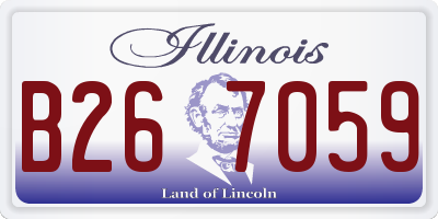 IL license plate B267059