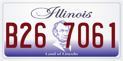IL license plate B267061