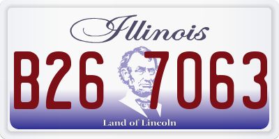 IL license plate B267063