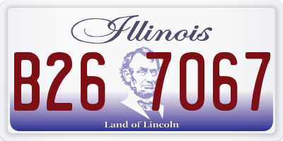 IL license plate B267067