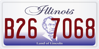 IL license plate B267068