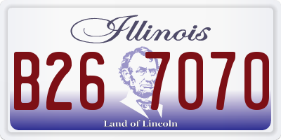 IL license plate B267070