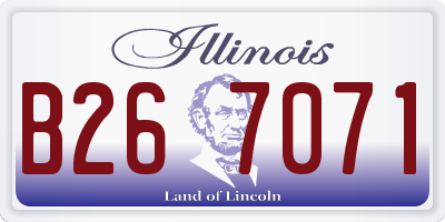 IL license plate B267071