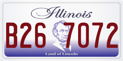 IL license plate B267072