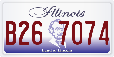 IL license plate B267074