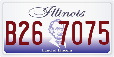 IL license plate B267075