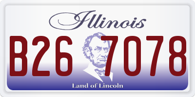 IL license plate B267078