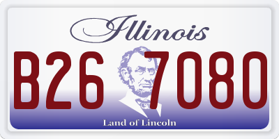 IL license plate B267080
