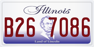 IL license plate B267086
