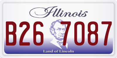 IL license plate B267087