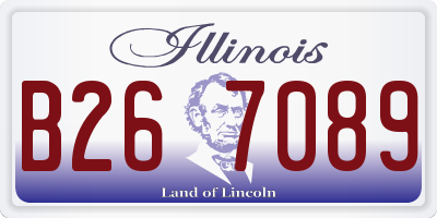 IL license plate B267089