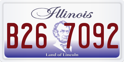 IL license plate B267092