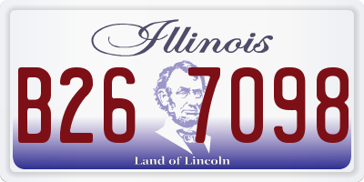 IL license plate B267098