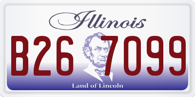 IL license plate B267099