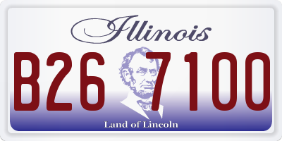 IL license plate B267100