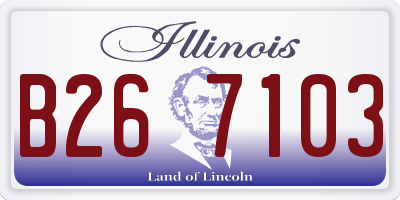 IL license plate B267103