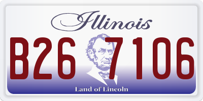 IL license plate B267106