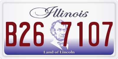 IL license plate B267107