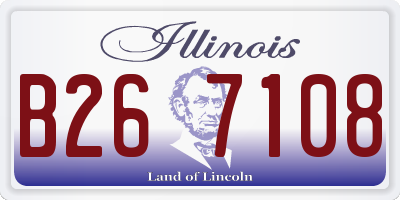 IL license plate B267108
