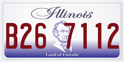 IL license plate B267112