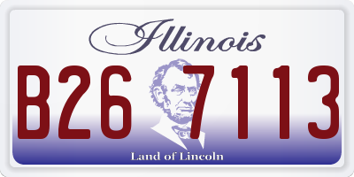 IL license plate B267113