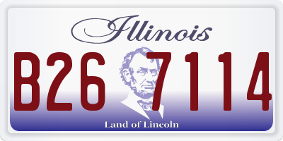 IL license plate B267114