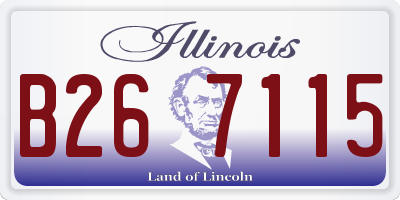 IL license plate B267115