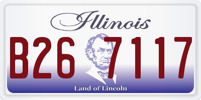 IL license plate B267117