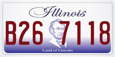 IL license plate B267118