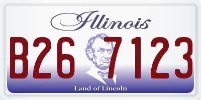IL license plate B267123