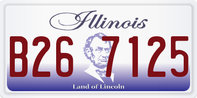 IL license plate B267125