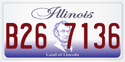 IL license plate B267136