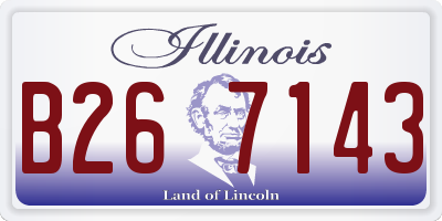 IL license plate B267143