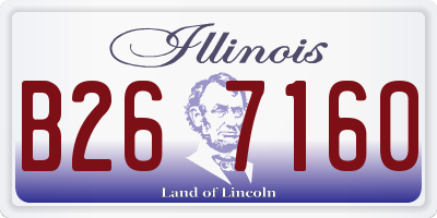 IL license plate B267160