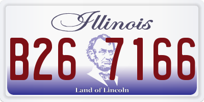 IL license plate B267166