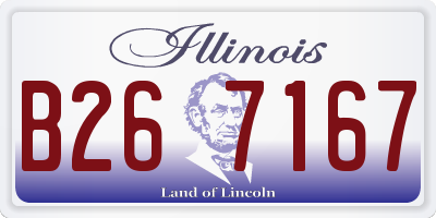 IL license plate B267167