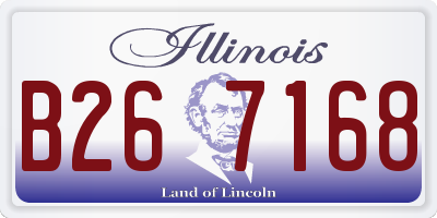 IL license plate B267168