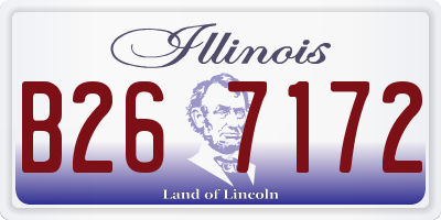 IL license plate B267172