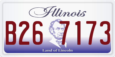 IL license plate B267173