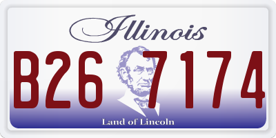 IL license plate B267174