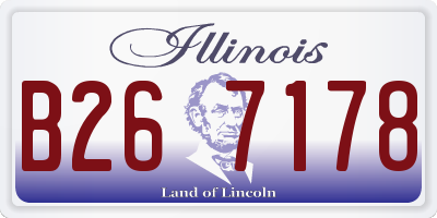 IL license plate B267178