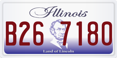 IL license plate B267180